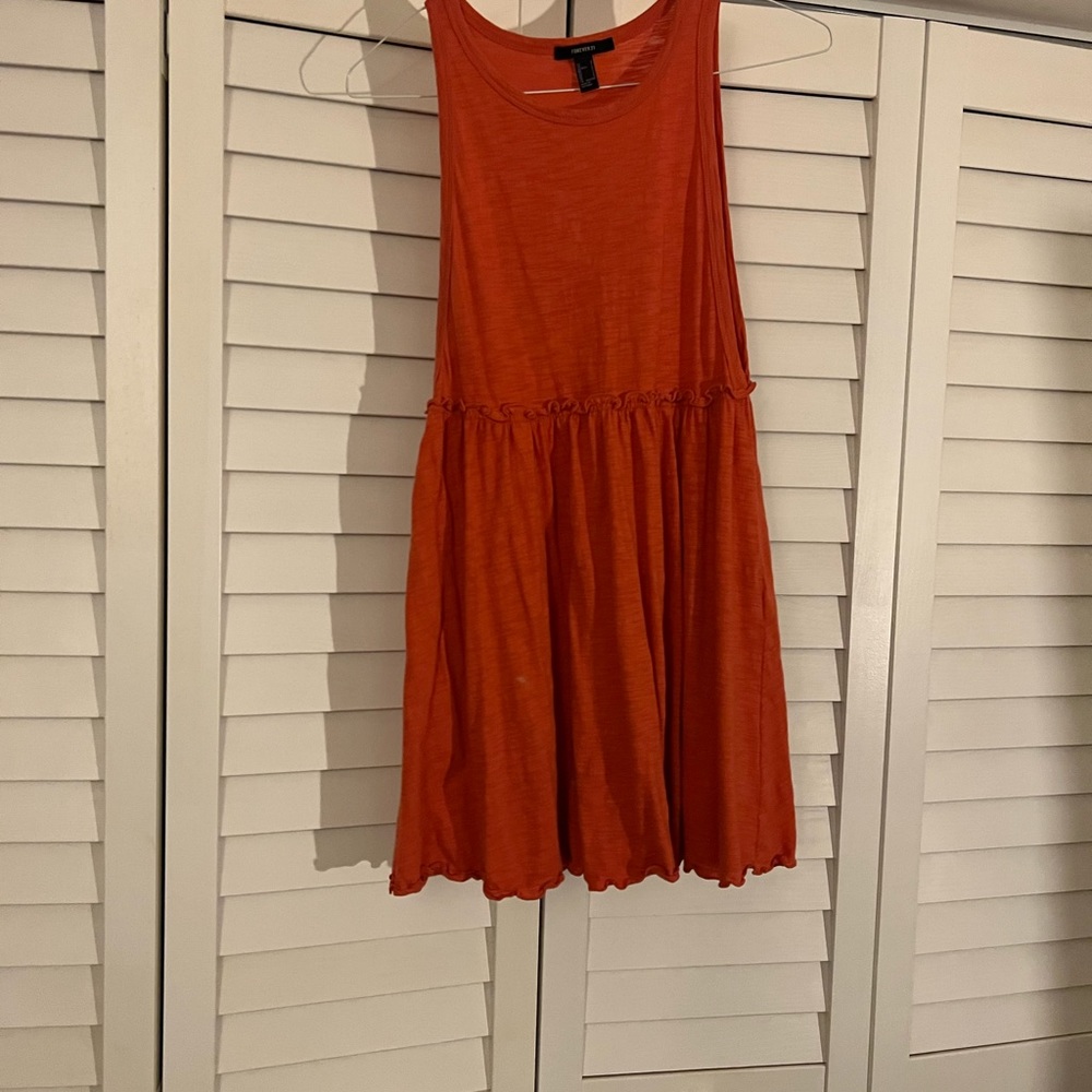 S Orange tank skater dress.
